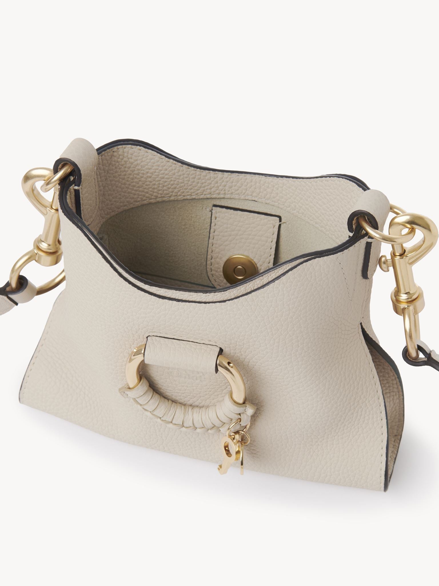 Mini sac à main Joan en cuir - Cement Beige