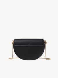 Sac chaîne porté épaule Marcie en cuir - Noir