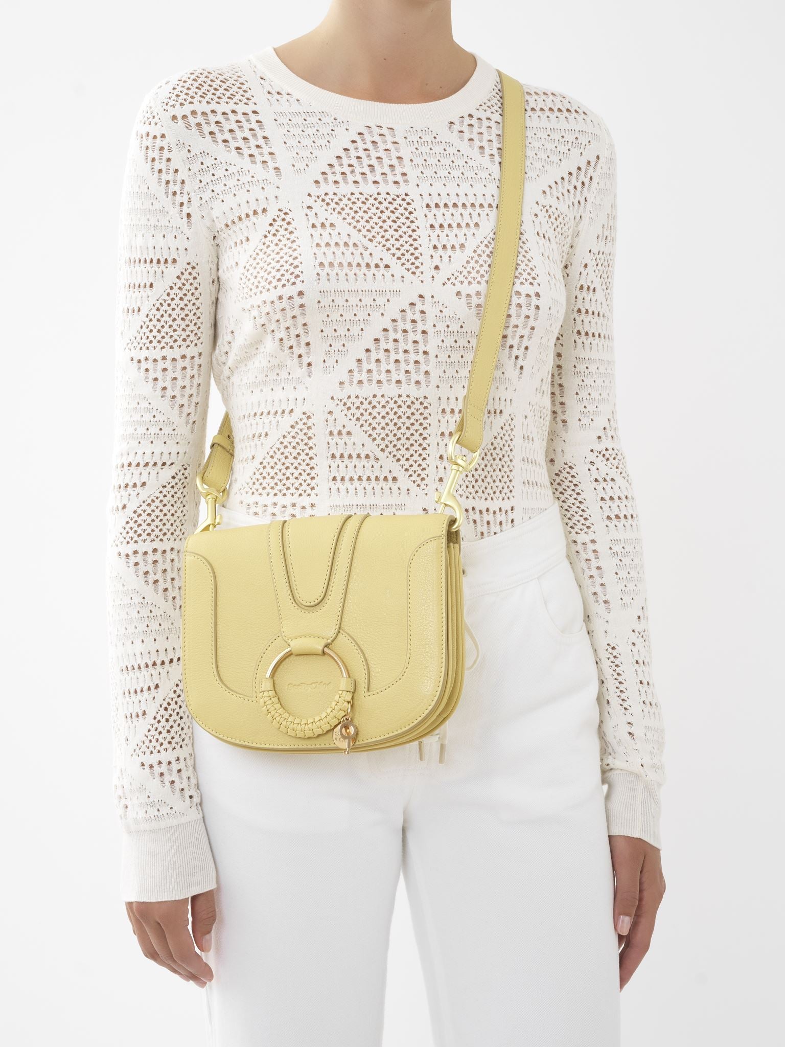 Sac porté épaule Hana en cuir - Vert Roux
