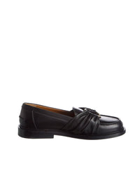 Mocassins C plats en cuir effet naturel - Dark Navy