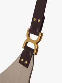 Sac hobo Marcie en cuir - Gris Motty