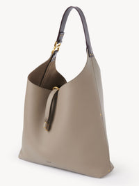 Sac hobo Marcie en cuir - Gris Motty