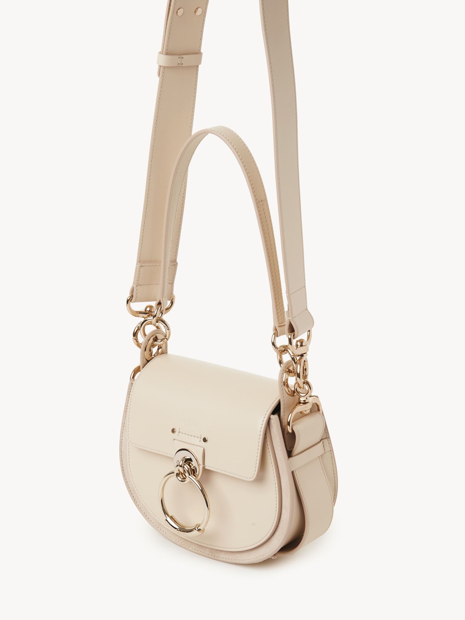 Petit sac Tess à bandoulière en cuir - Sweet Beige
