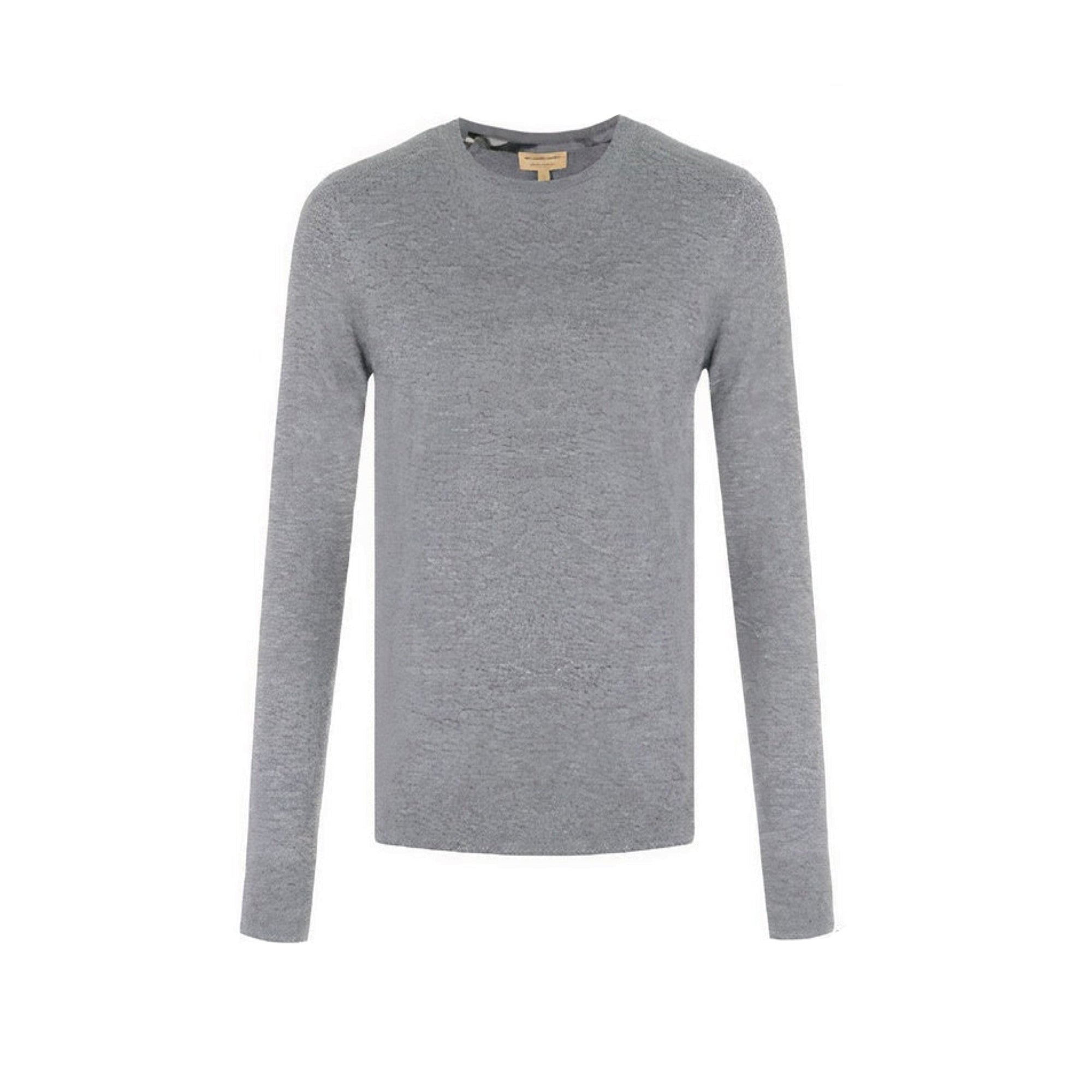 Pull en cachemire à motif check - Pale Grey Melange