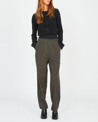 Pantalon ajusté en lin - Kaki