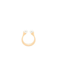 Bague Darcey Round en laiton - Perle