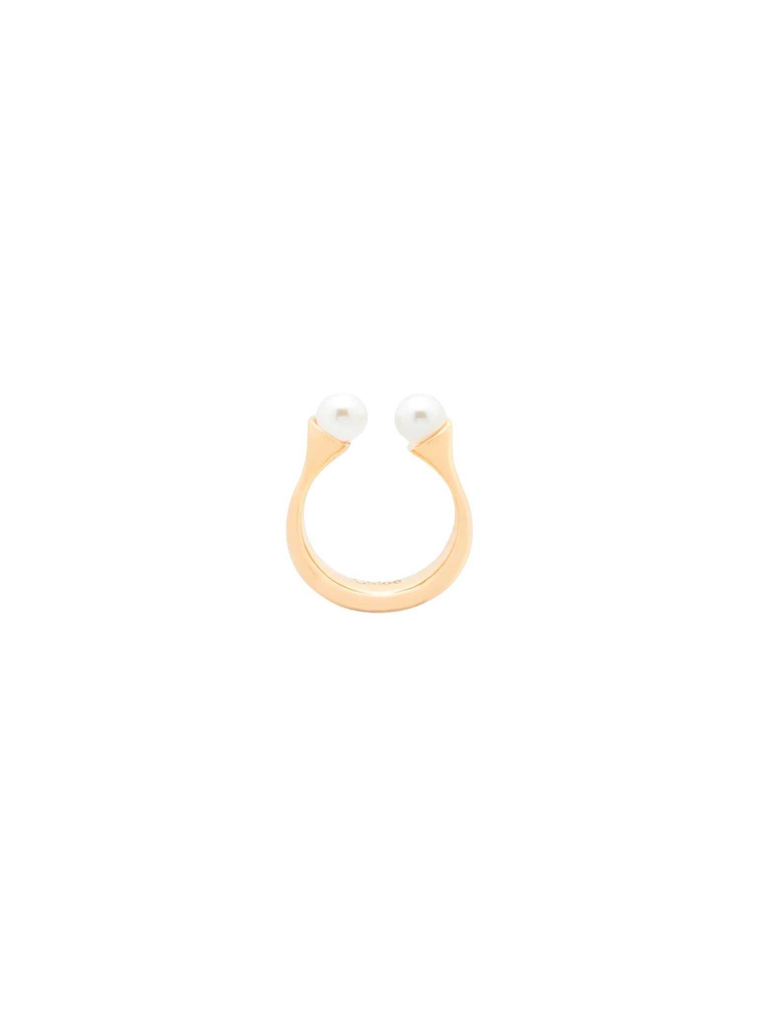 Bague Darcey Round en laiton - Perle