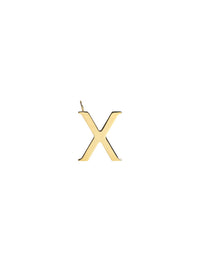 Pendentif pour petite maroquinerie Alphabet en laiton - Gold X
