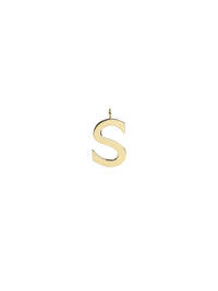 Pendentif pour petite maroquinerie Alphabet s en laiton - Gold Color