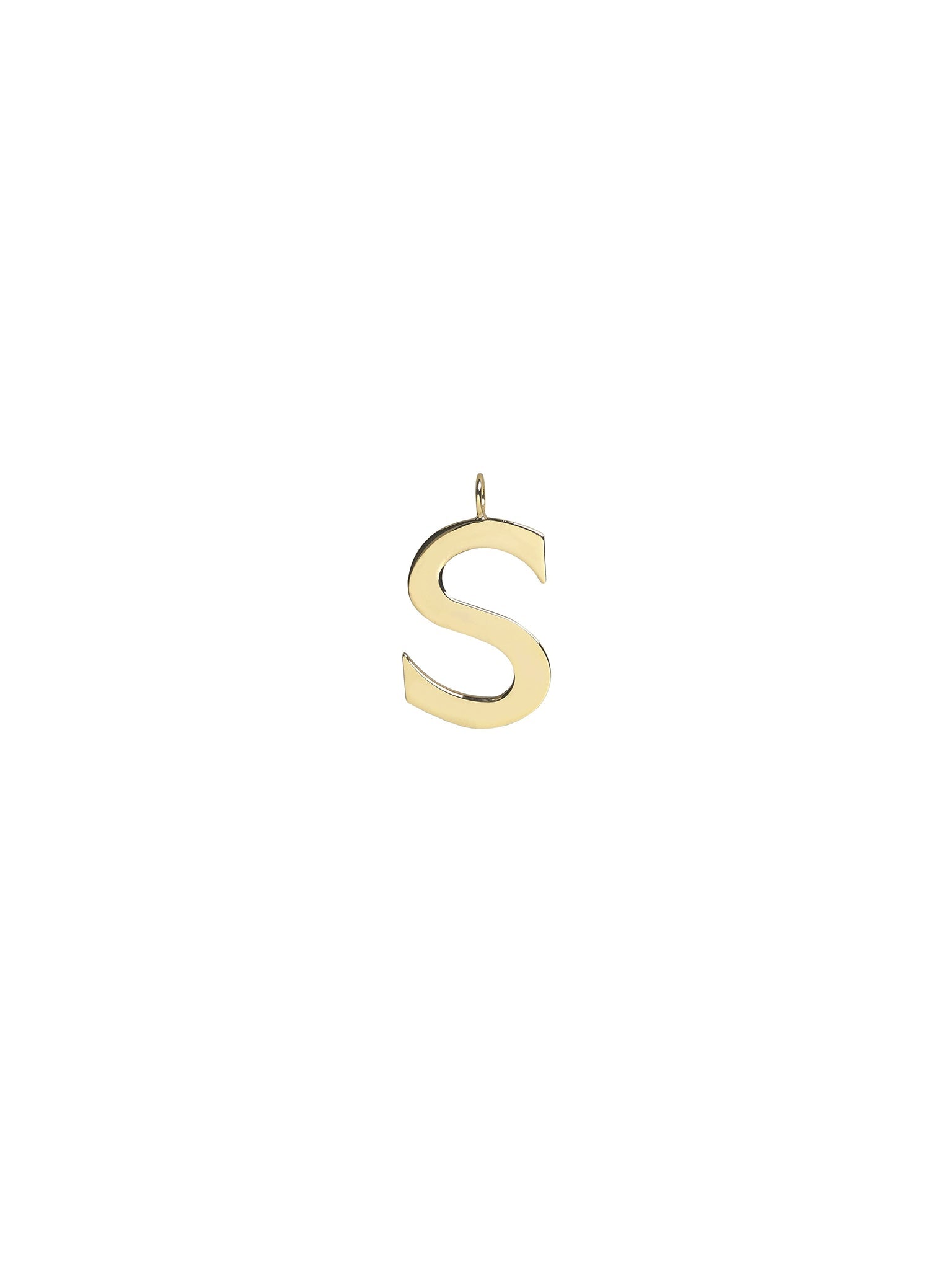 Pendentif pour petite maroquinerie Alphabet s en laiton - Gold Color