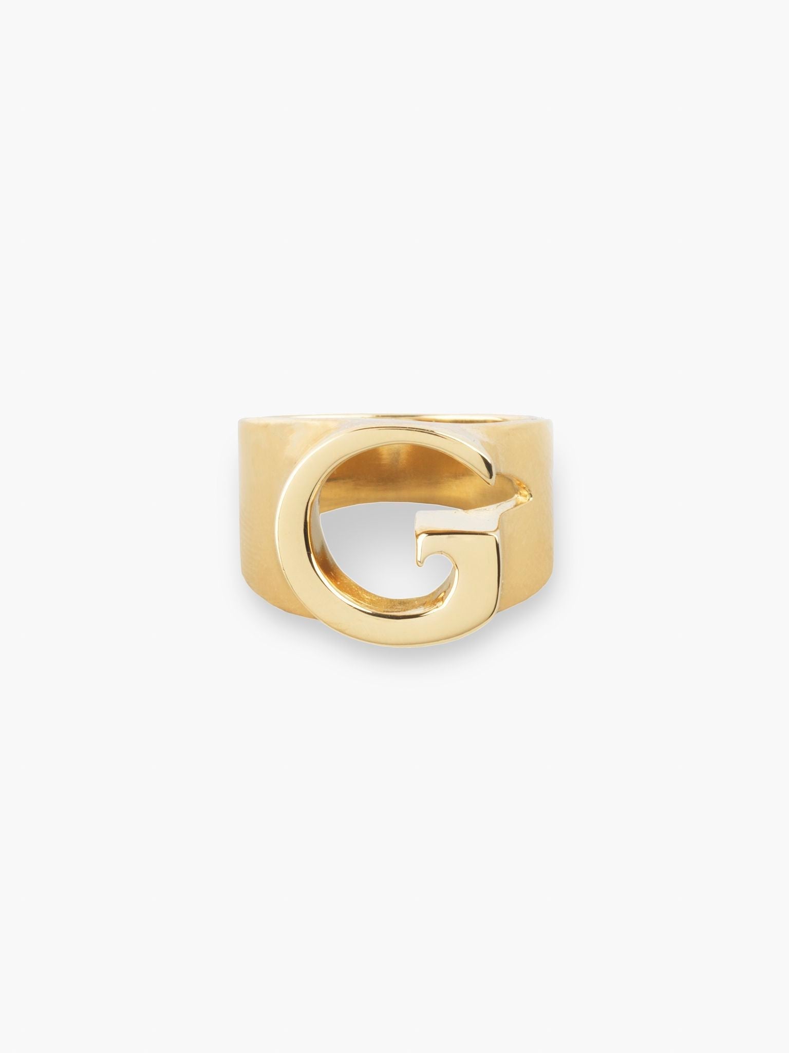 Bague Big Alphabet en laiton - Gold G