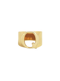 Bague Big Alphabet en laiton - Gold Q