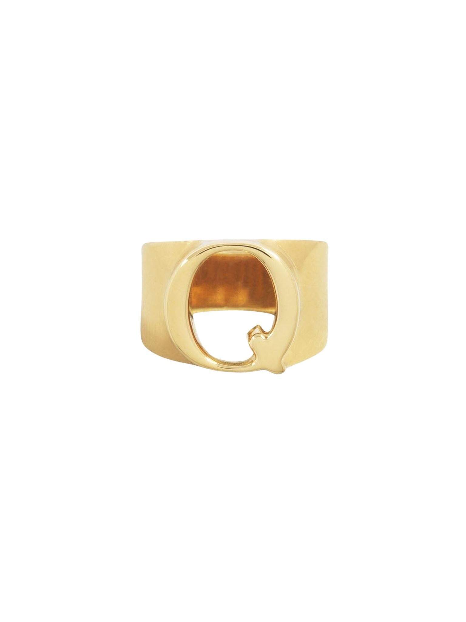 Bague Big Alphabet en laiton - Gold Q