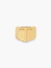 Bague Big Alphabet en laiton - Gold T