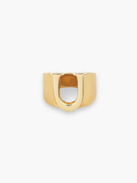 Bague Big Alphabet en laiton - Gold U