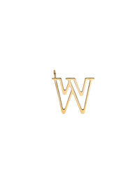 Pendentif Alphabet en laiton - Gold W