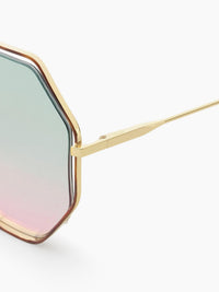 Lunettes de soleil Poppy - Havana & Green Rose