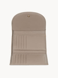 Portefeuille compact Hana en cuir - Motty Grey