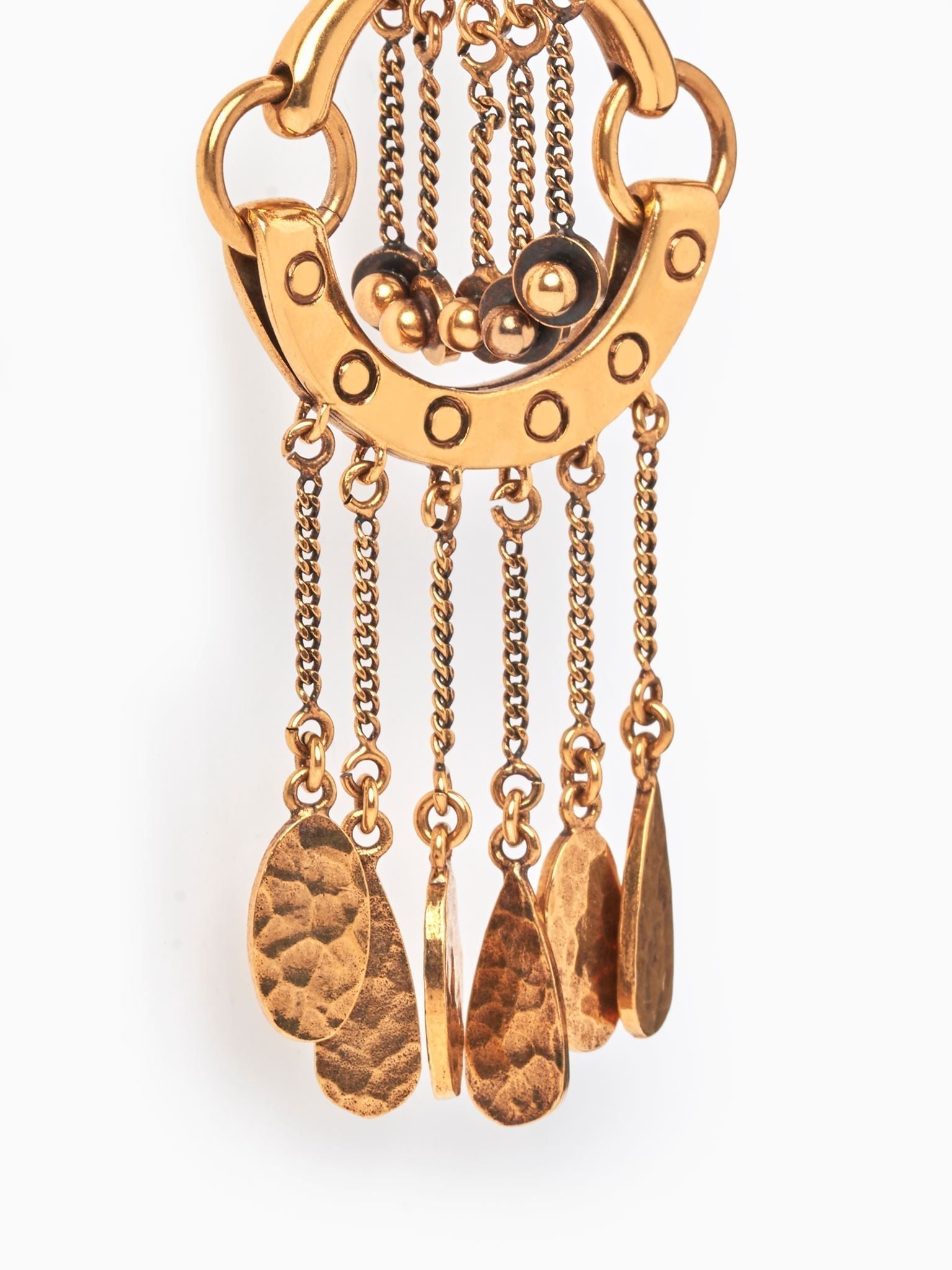 Boucles d'oreilles chandelier Quinn en laiton - Golden Brass
