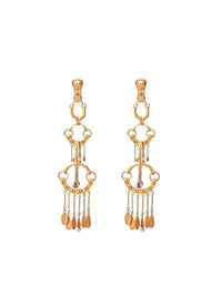 Boucles d'oreilles chandelier Quinn en laiton - Golden Brass