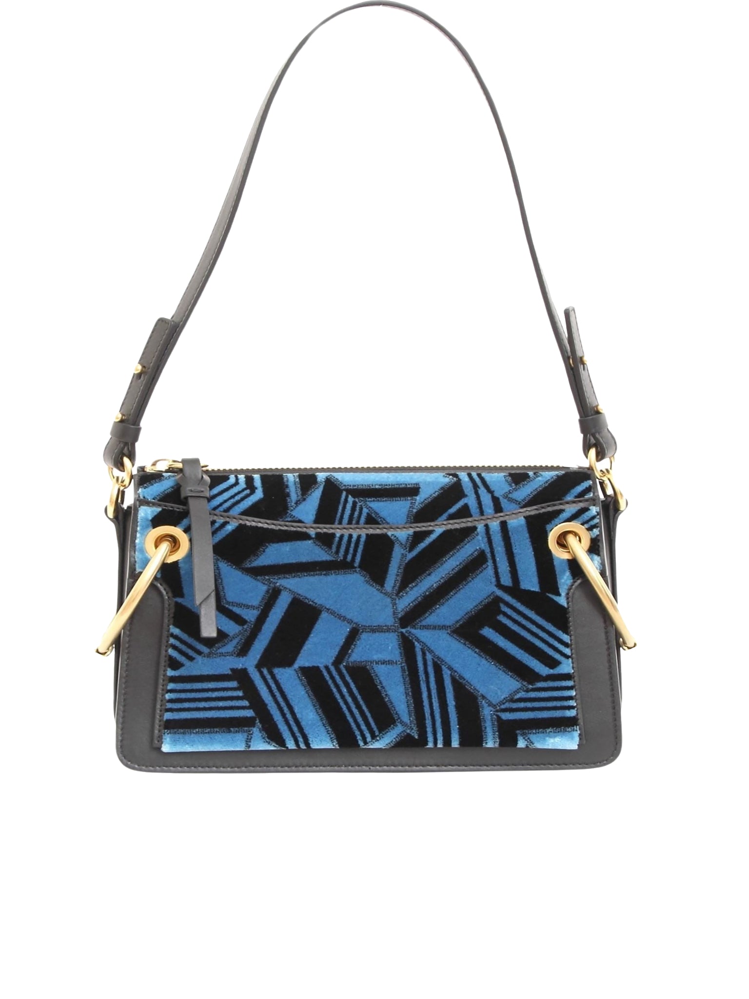 Sac Roy en cuir - Blue & Black