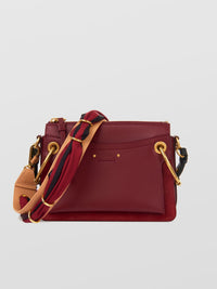 Bandoulière foulard en cuir - Plum Purple
