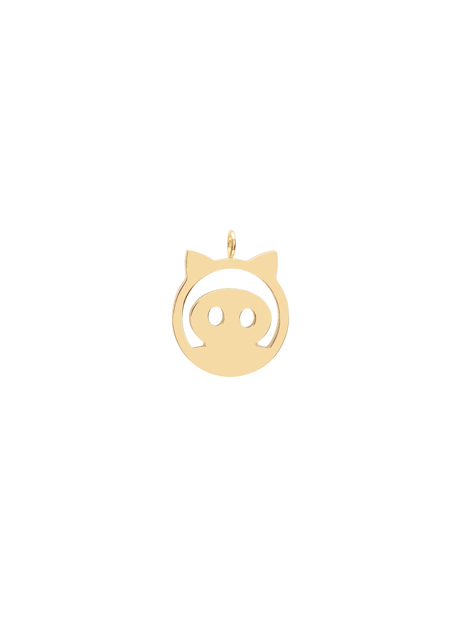 Charms pour portefeuille Alphabet cochon en laiton - Couleur Or