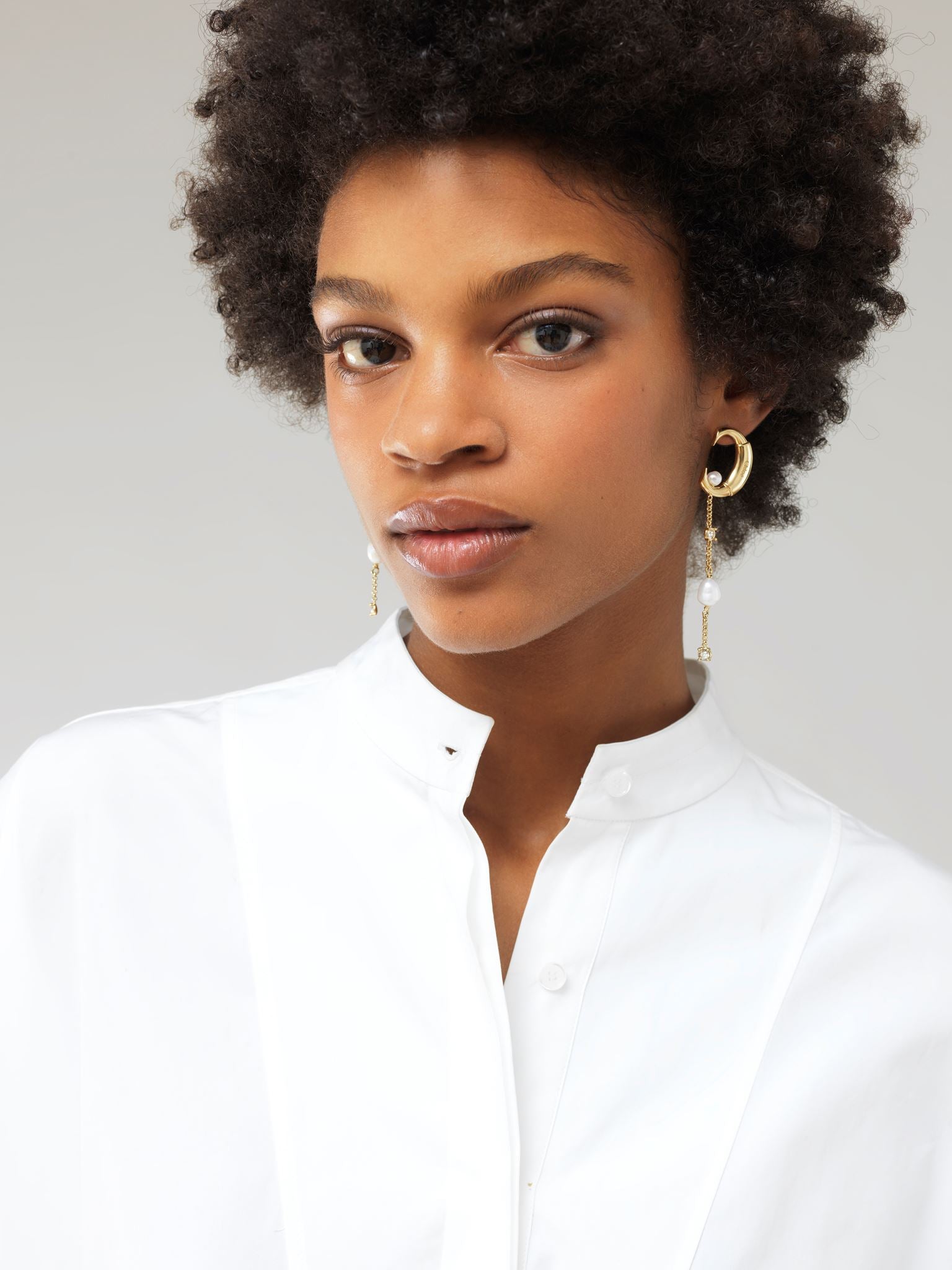 Boucles d’oreilles Darcey en laiton - Gold Color