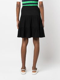 Jupe midi à volants - Black