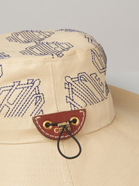 Chapeau Bob à blason monogramme - Sepia Yellow