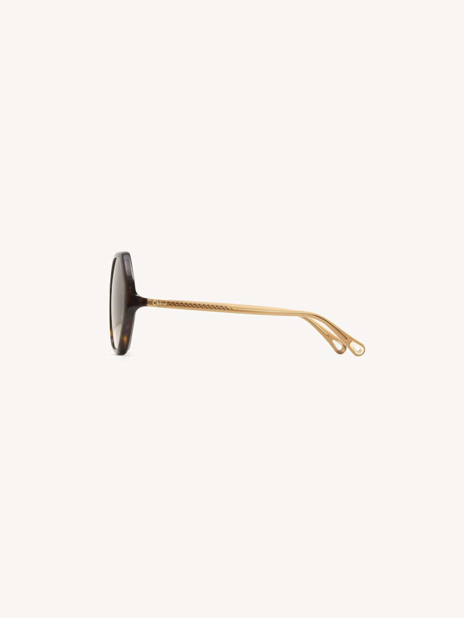 Lunettes de soleil octogonales Esther - Havana & Brown