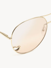 Lunettes de soleil aviateur Aimée - Gold & Silver