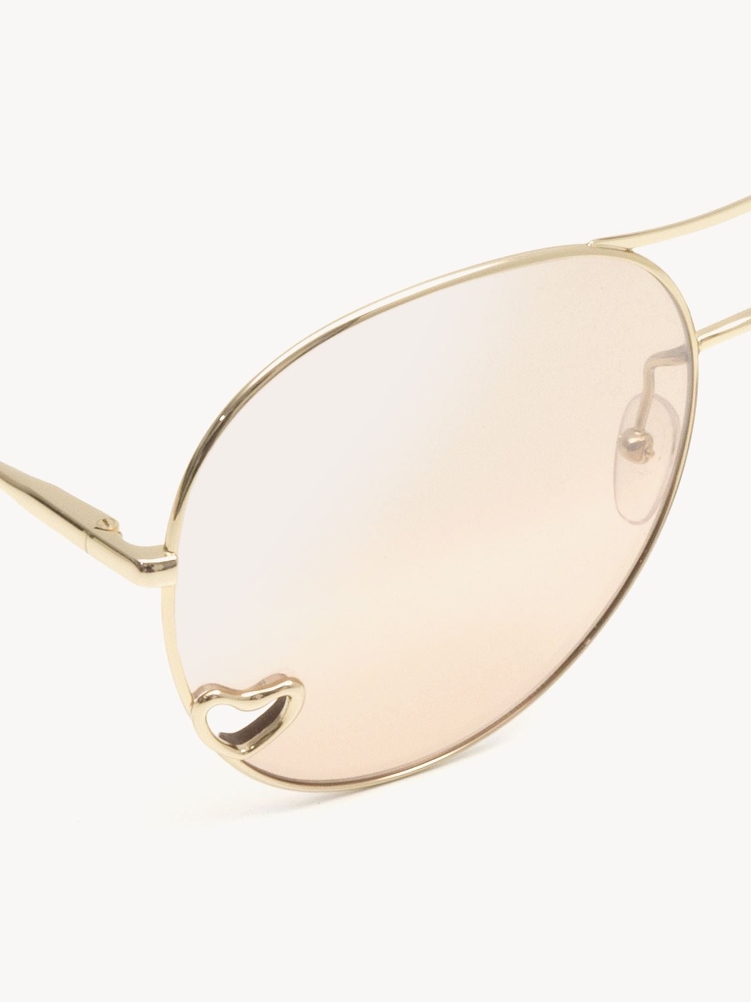 Lunettes de soleil aviateur Aimée - Gold & Silver