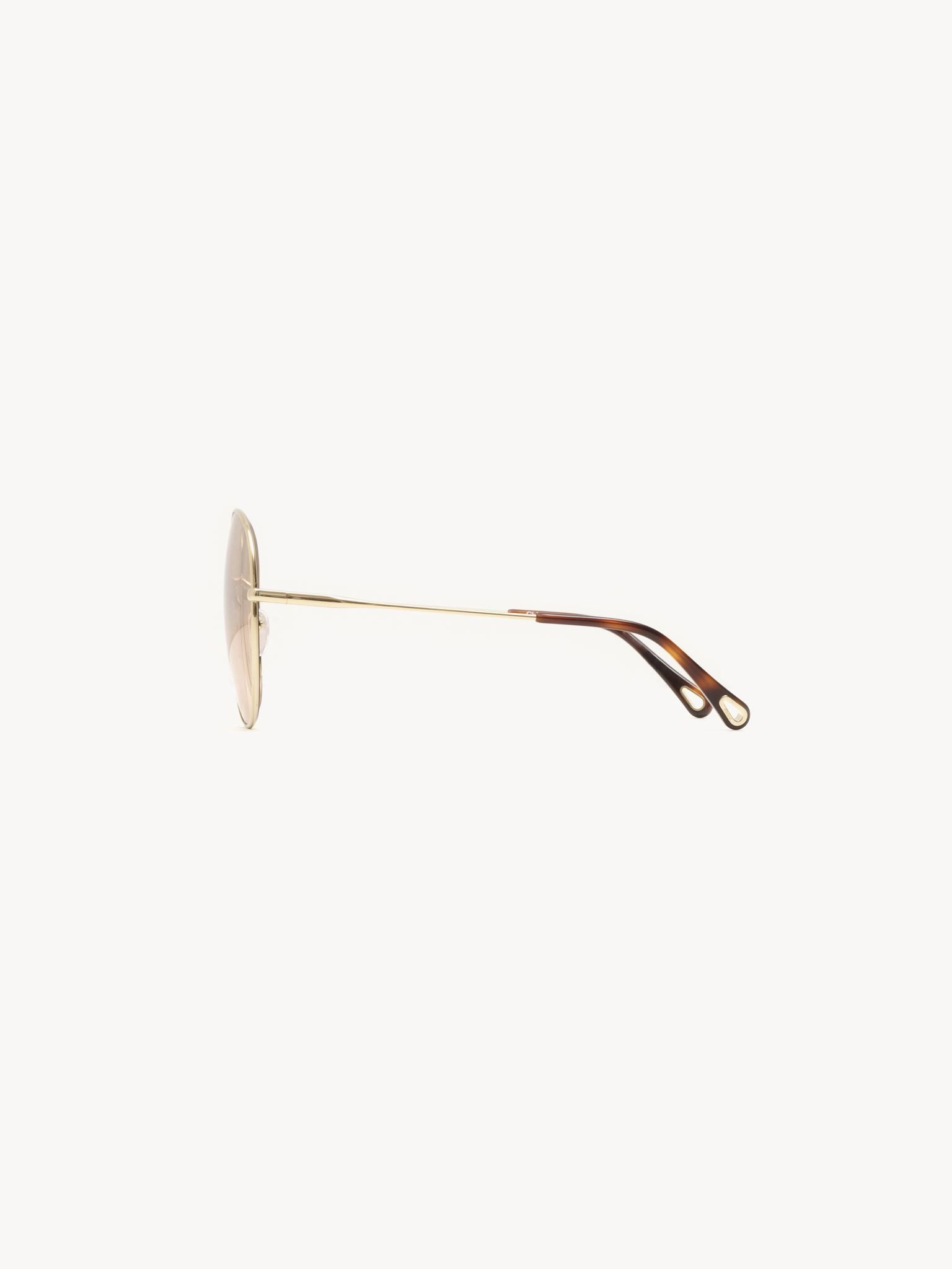 Lunettes de soleil aviateur Aimée - Gold & Silver