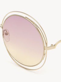 Lunettes de soleil rondes Carlina - Wine To Yellow