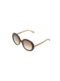 Lunettes de soleil ovales Esther - Havana & Brown