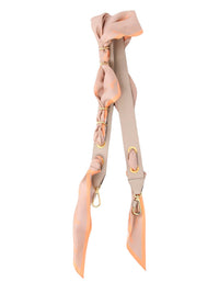 Bandoulière à foulard torsadé en cuir - Pastel Grey