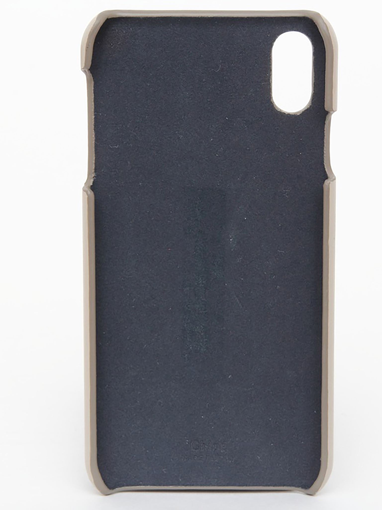 Coque iPhone X en cuir - Pastel Grey