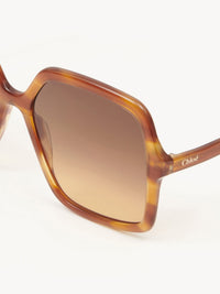Lunettes de soleil carrées Zelie - Light Havana