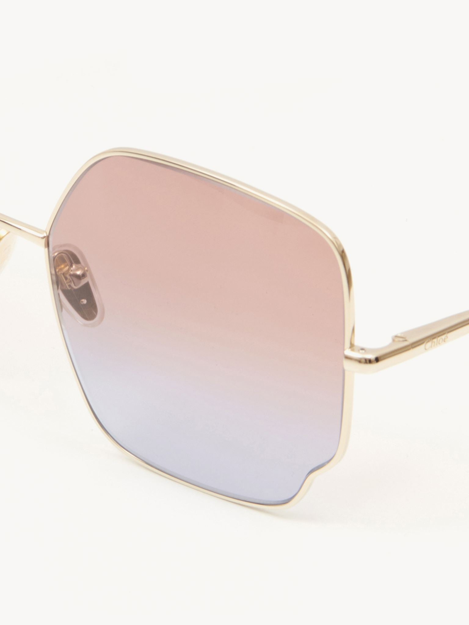 Lunettes de soleil carrées Joni - Coral & Turquoise