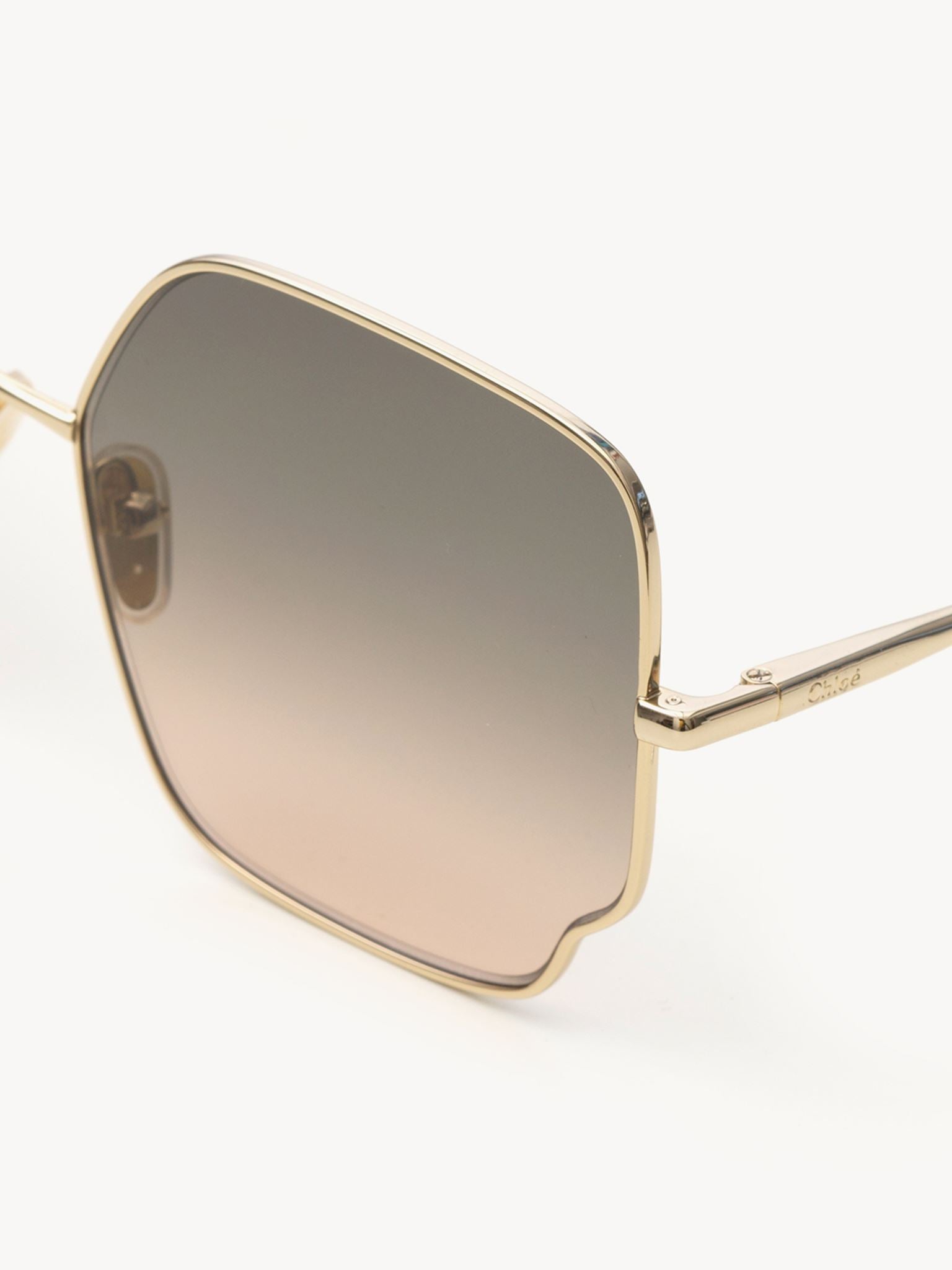 Lunettes de soleil carrées Joni - Brown Beige