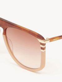 Lunettes de soleil West - Havana & Peach