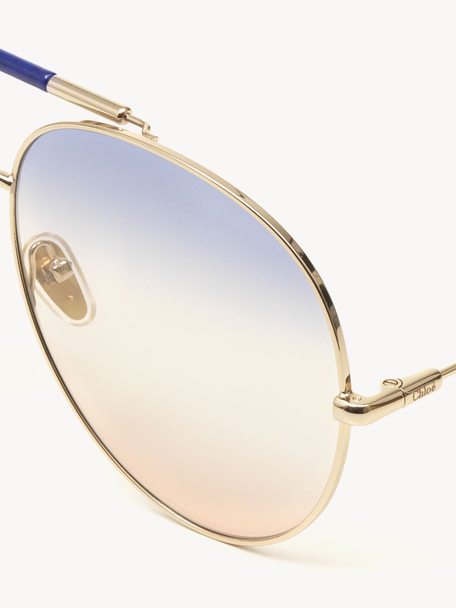 Lunettes de soleil aviateur Ulys - Gold & Blue Salmon
