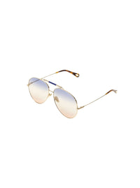 Lunettes de soleil aviateur Ulys - Gold & Blue Salmon