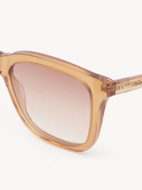 Lunettes de soleil carrées Esther - Pêche