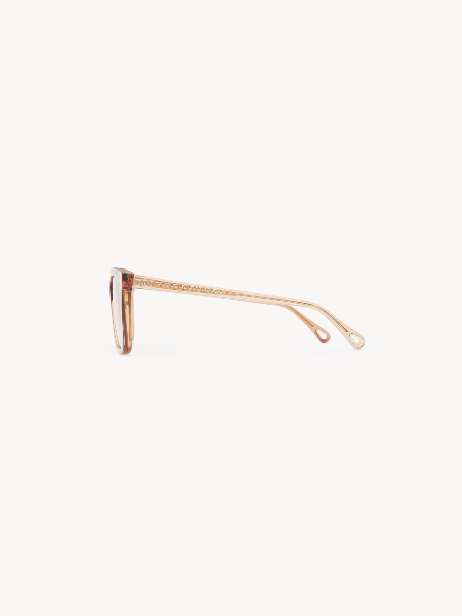 Lunettes de soleil carrées Esther - Pêche
