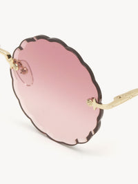 Lunettes de soleil rondes Rosie - Gold & Gradient Pink