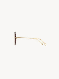 Lunettes de soleil rondes Rosie - Gold & Gradient Pink