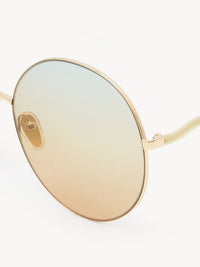 Lunettes de soleil rondes Noore - Gradient Green & Brown
