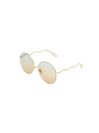 Lunettes de soleil rondes Noore - Gradient Green & Brown